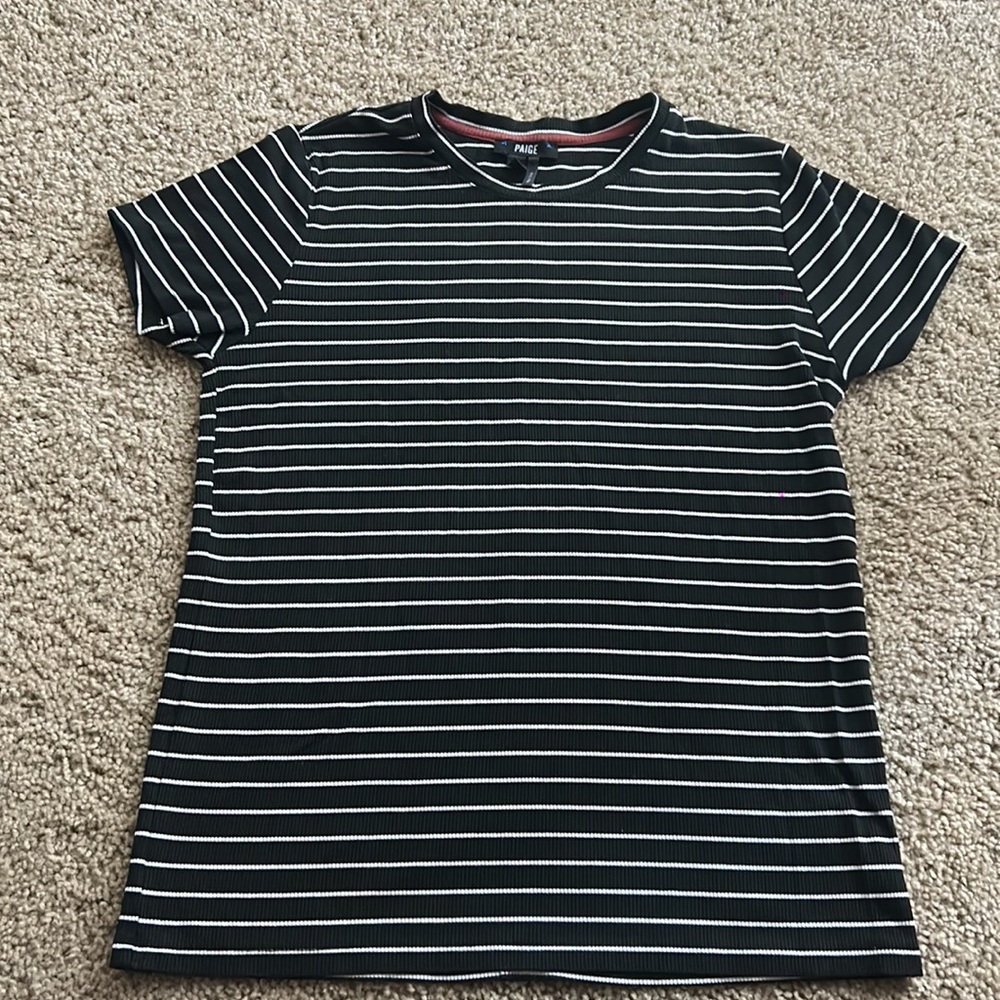 Paige/ Size:L/ French stripe black and white
